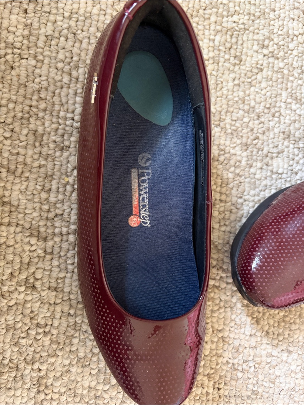 MBT HARPER rOCKER bOTTOM Women's Burgundy Patent Ballet Flats - Picture 3 of 7